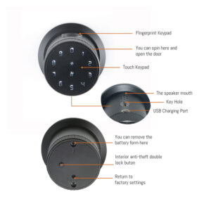 مقبض الباب الذكى بالباسورد