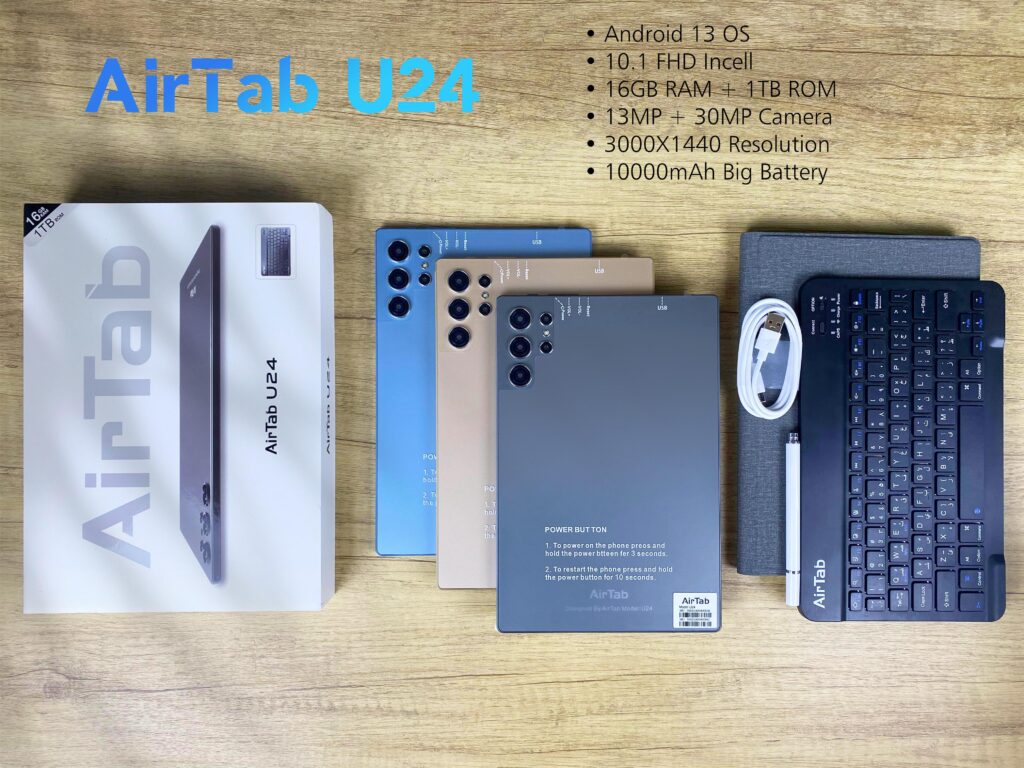 AirTab U24 Pro Tablet + Keyboard and Pen ضمان 6 شهور