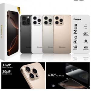 هاتف SU Max 16 شبيه الايفون 5G ضمان 6 شهور - أسود + سماعة بلوتوث هدية